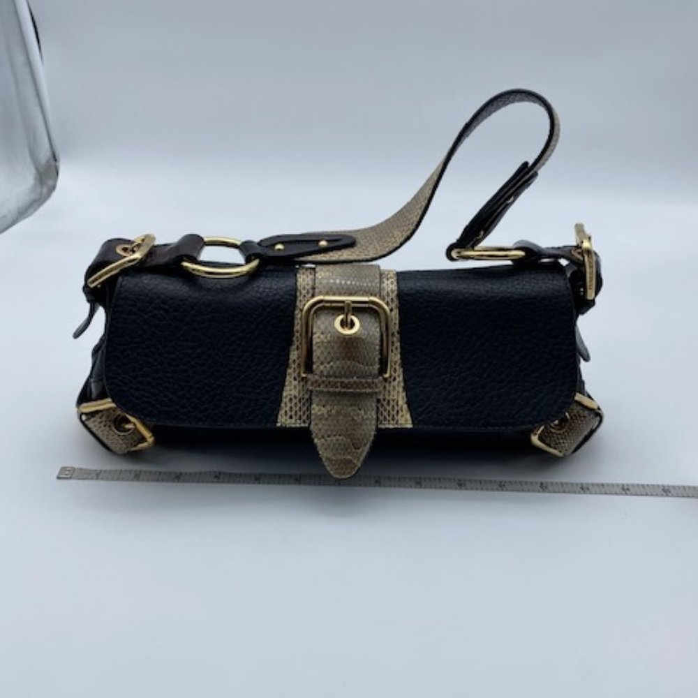 **RARE**Dolce & Gabbana Shoulder Python Trim Bag